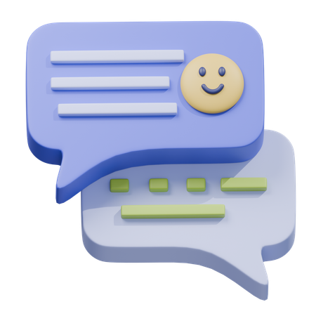 Chat-Blasen  3D Icon