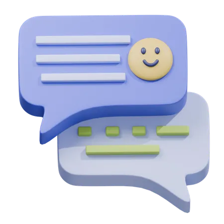 Chat-Blasen  3D Icon