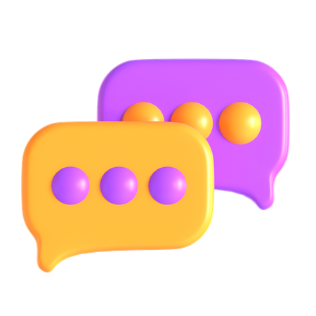 Chat-Blasen  3D Icon