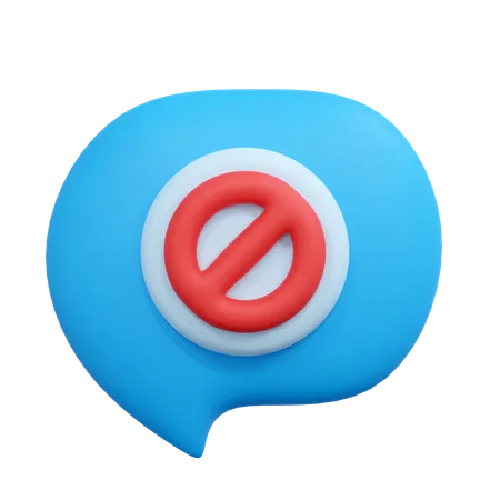 Chat Block Illustration 3D Icon