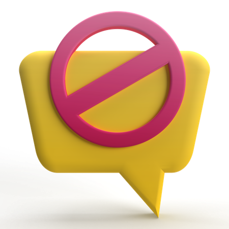 Chat Block  3D Icon