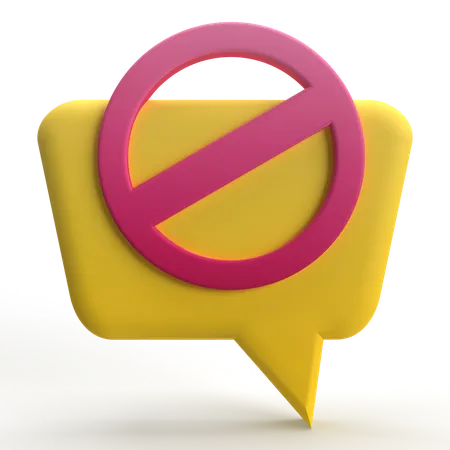 Chat Block  3D Icon