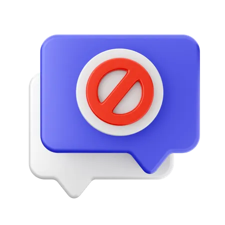 Chat block  3D Icon