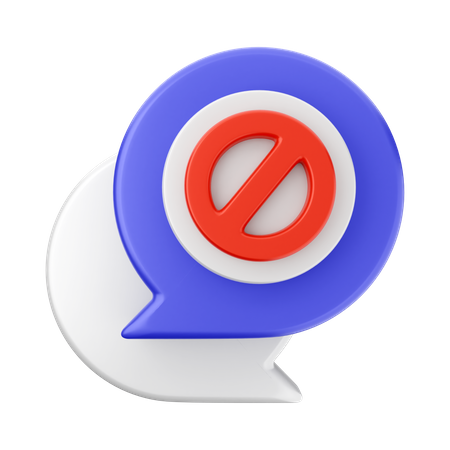 Chat Block  3D Icon