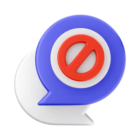 Chat Block  3D Icon