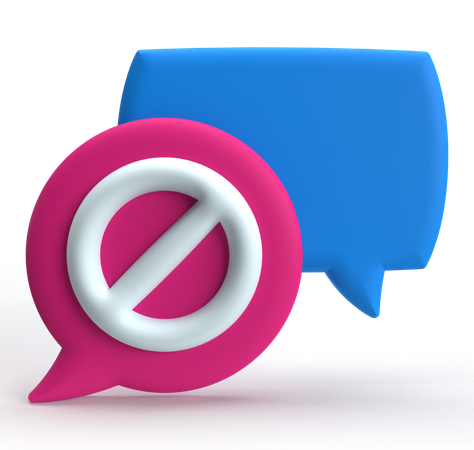 Chat Block  3D Icon