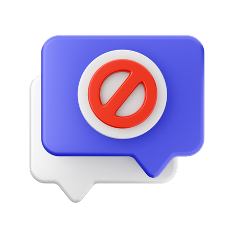 Chat block  3D Icon