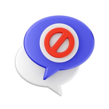 Chat Block  3D Icon