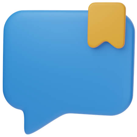 Chat Bookmark  3D Icon