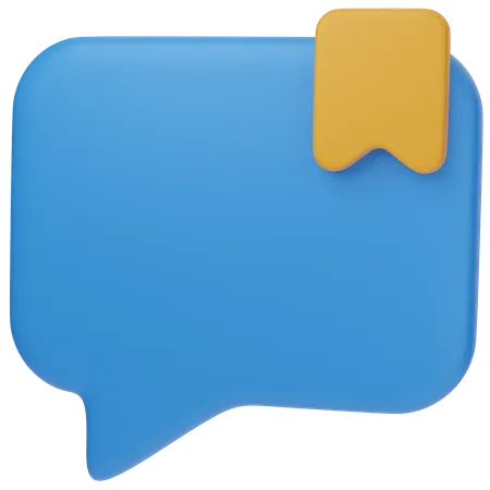 Chat Bookmark  3D Icon