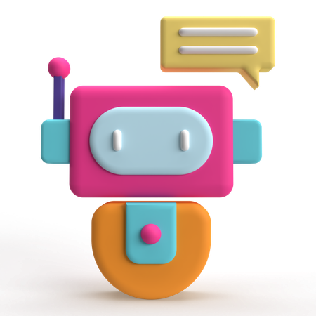 Bot de discussion  3D Icon