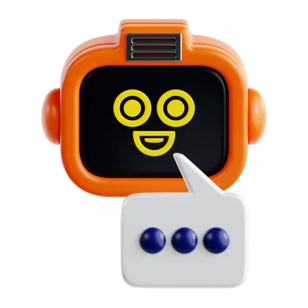 Bot de discussion  3D Icon