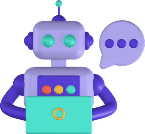 Chat bot  3D Illustration