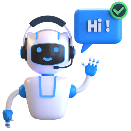 Chat Bot  3D Illustration