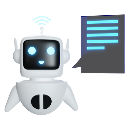 Chat bot  3D Illustration