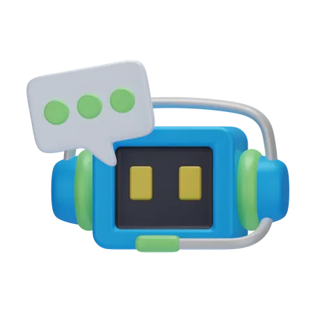 Chat Bot 3 D Customer Service 3D Icon