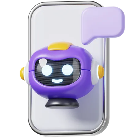 Chat Bot 3 D Icon 3D Icon