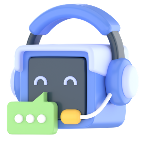 Chat bot customer service  3D Icon