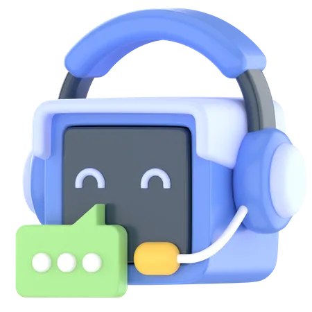 Chat bot customer service  3D Icon