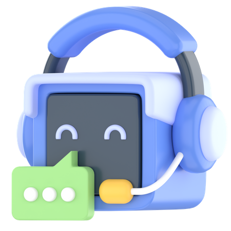 Chat bot customer service  3D Icon
