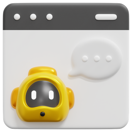 Bot de bate-papo on-line  3D Icon