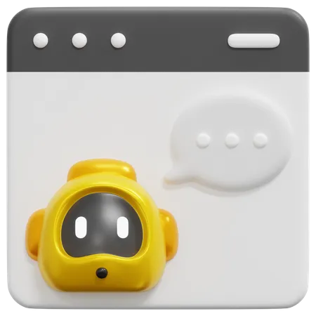 Bot de bate-papo on-line  3D Icon