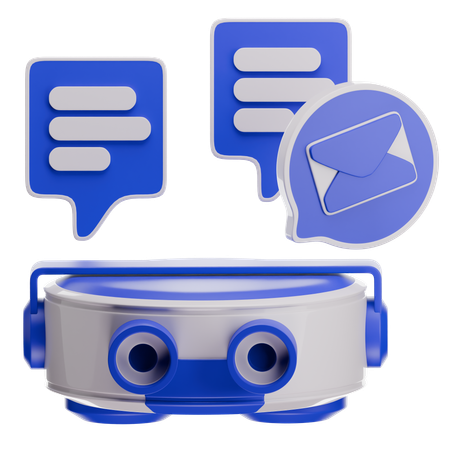 Chat Bot Talk  3D Icon