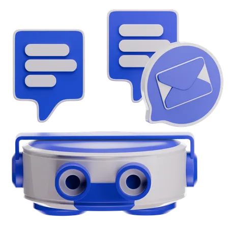 Chat Bot Talk  3D Icon