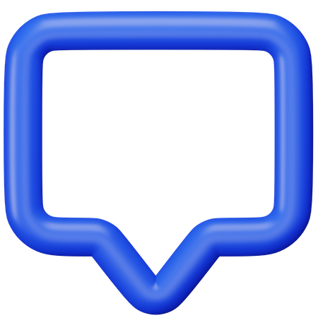 Chat Box Center  3D Icon