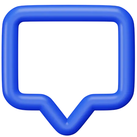 Chat Box Center  3D Icon