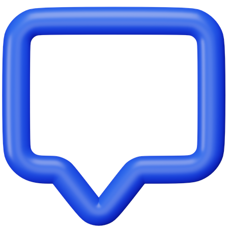 Chat Box Left  3D Icon
