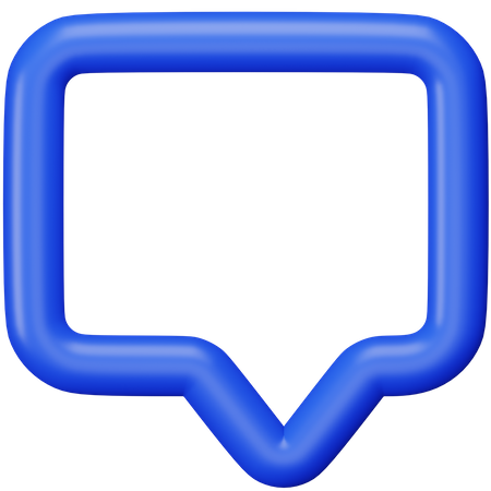 Chat Box Right  3D Icon