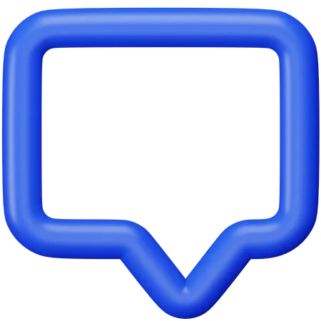 Chat Box Right  3D Icon