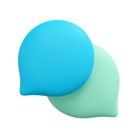 Chat Bubble Illustration 3D Icon