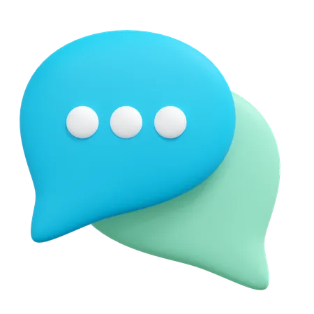 Chat Bubble Illustration 3D Icon