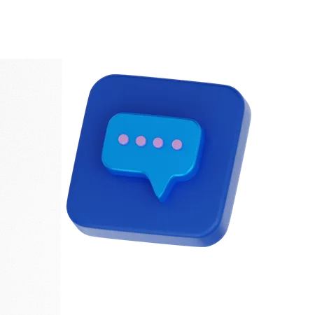 Chat Bubble  3D Icon