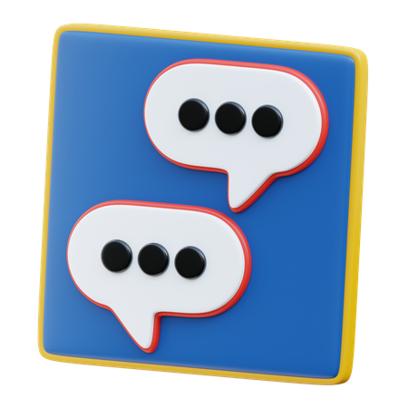 Chat Bubble  3D Icon