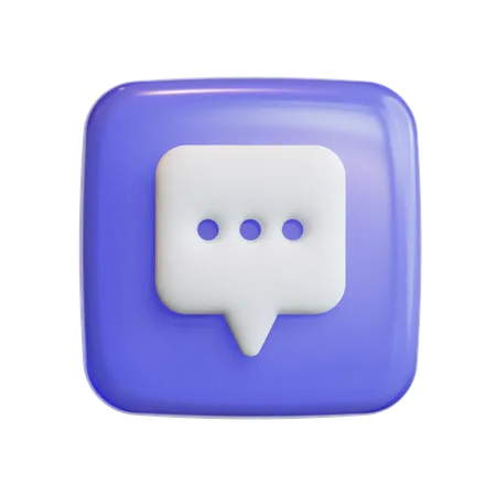 Chat Bubble  3D Icon