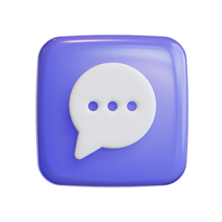 Chat Bubble  3D Icon