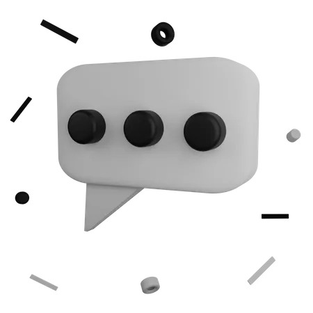 Chat 3 D Icon Contains PNG BLEND And OBJ 3D Illustration