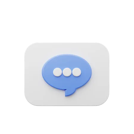 3 D Illustration Of Element User Interface Ui Simple Icon Chat Bubble 3D Illustration