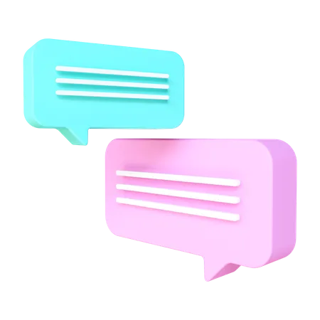 Chat Bubble Icon Minimal Chat Discussion Box Concept Of Social Media Messages Typing In Chat Bubble Comment Sign Symbol 3 D Rendering Illustration 3D Illustration