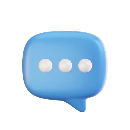 Bubble Chat 3 D Illustration 3D Icon