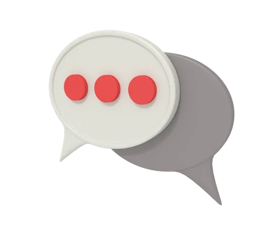 3 D Illustration Of Bubble Communication 3D Icon