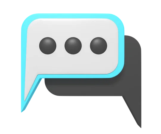 Chatting Bubble Answer 3D Icon