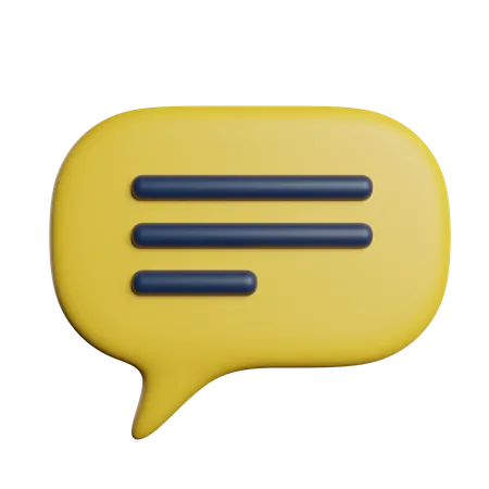 Chat Bubble Talk 3D Icon