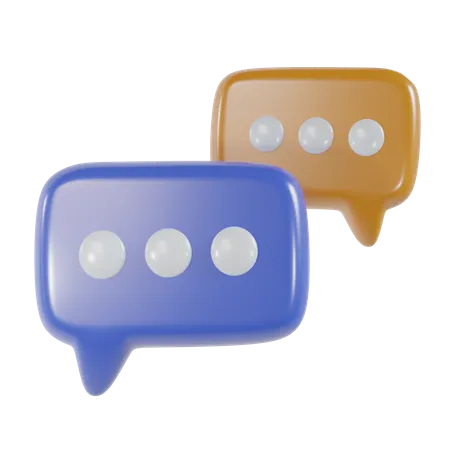 Chat Bubble Communication 3 D Icon Render 3D Icon