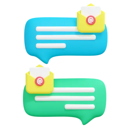 Chat Bubble With Email 3D Icon