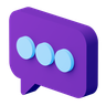 3d chat icon
