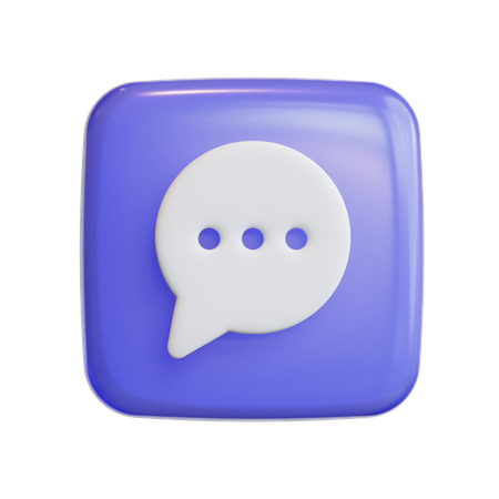 Bulle de discussion  3D Icon